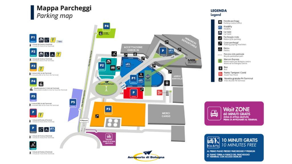 Parcheggi aeroporto Bologna info, tariffe e distanza dal terminal