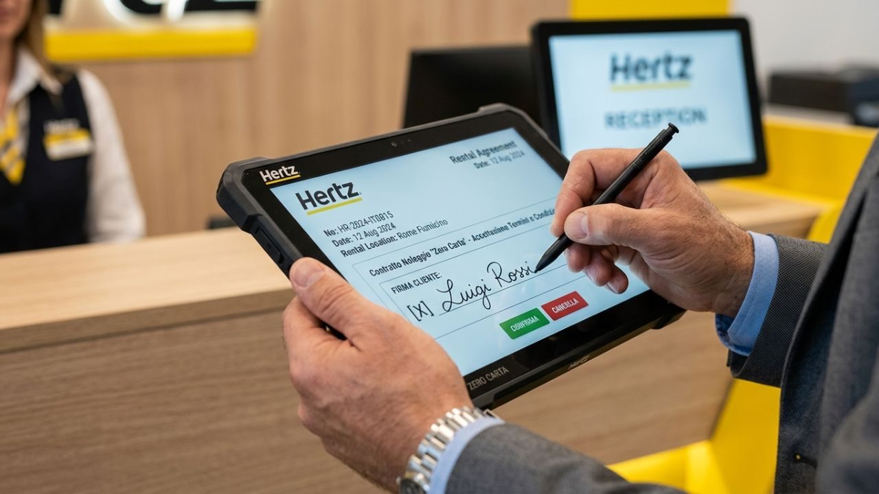 Hertz rivoluziona il noleggio auto in Italia arriva il contratto Zero Carta