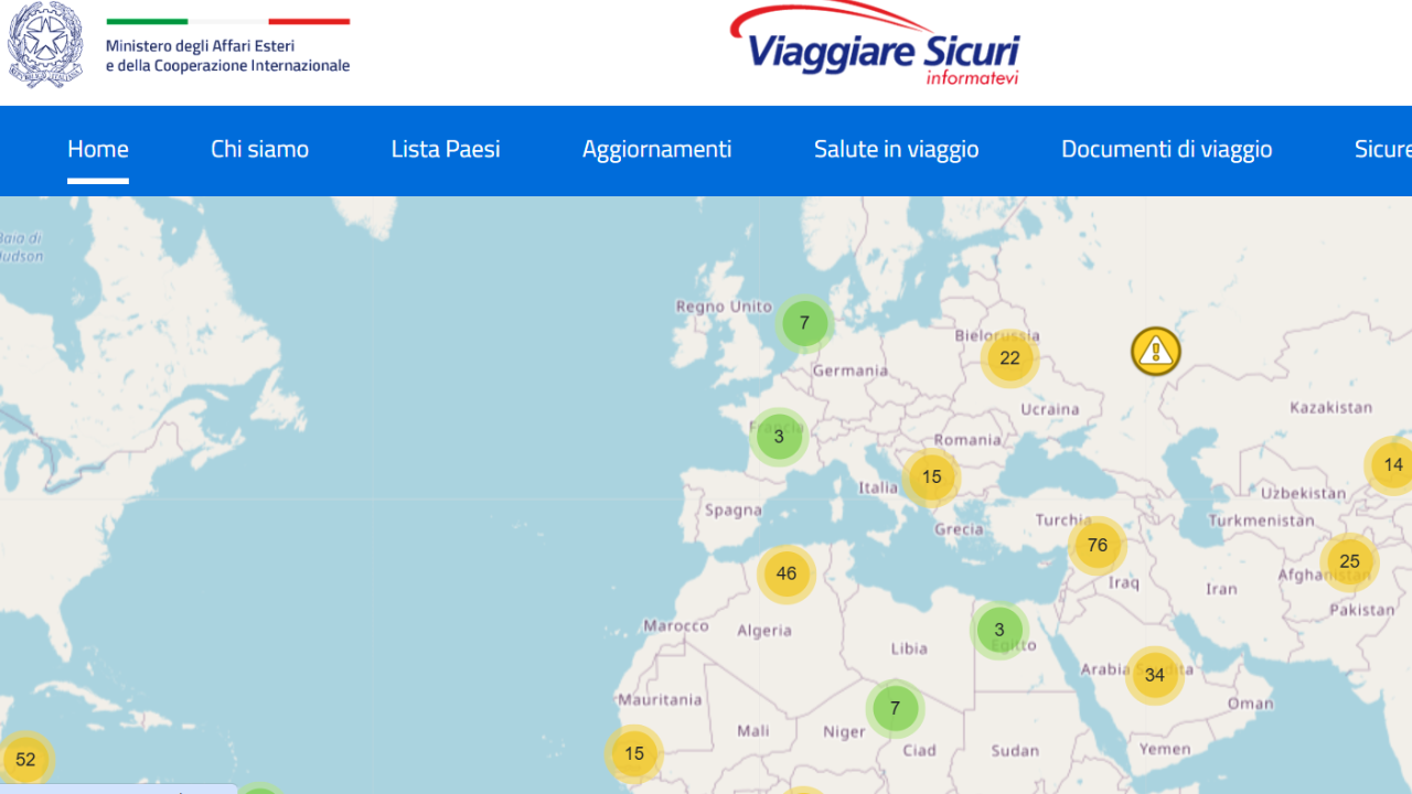 Portale Viaggiare Sicuri Farnesina