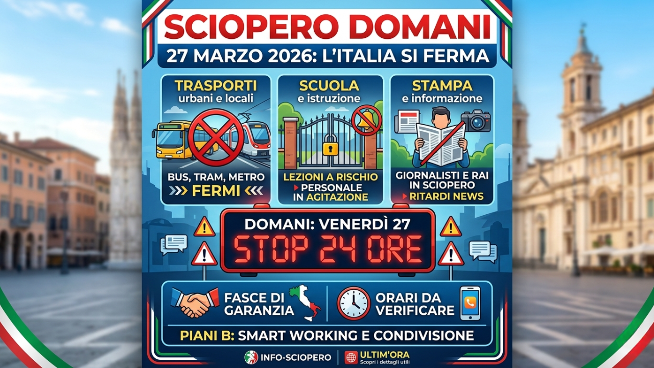 sciopero 27 marzo 2026